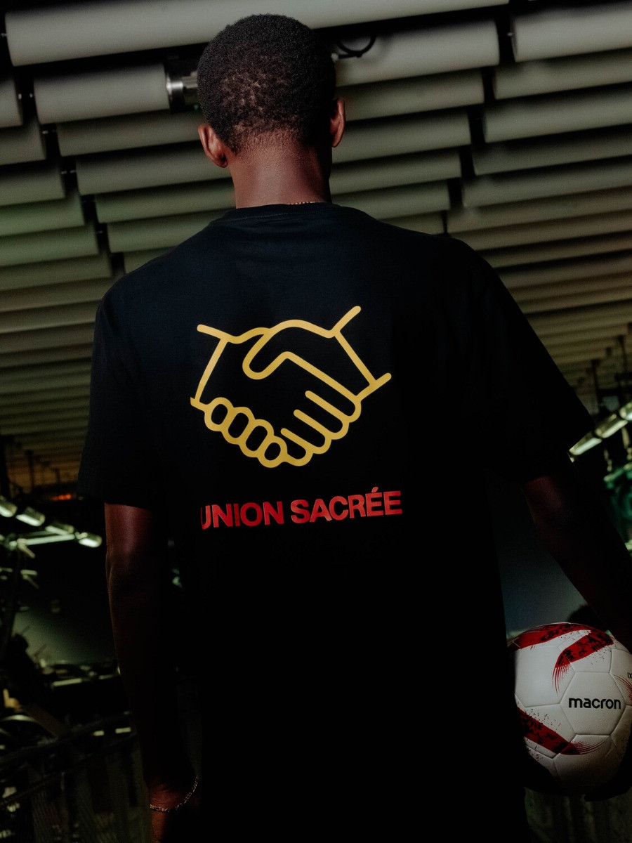 T-Shirt Noir Union Sacrée Mains Liées Formation Calais Marck