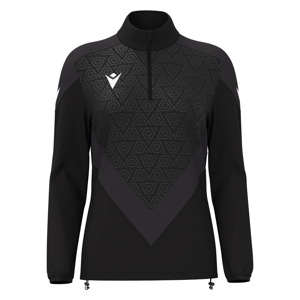 Top 1/4 Zip Féminine Training Noir