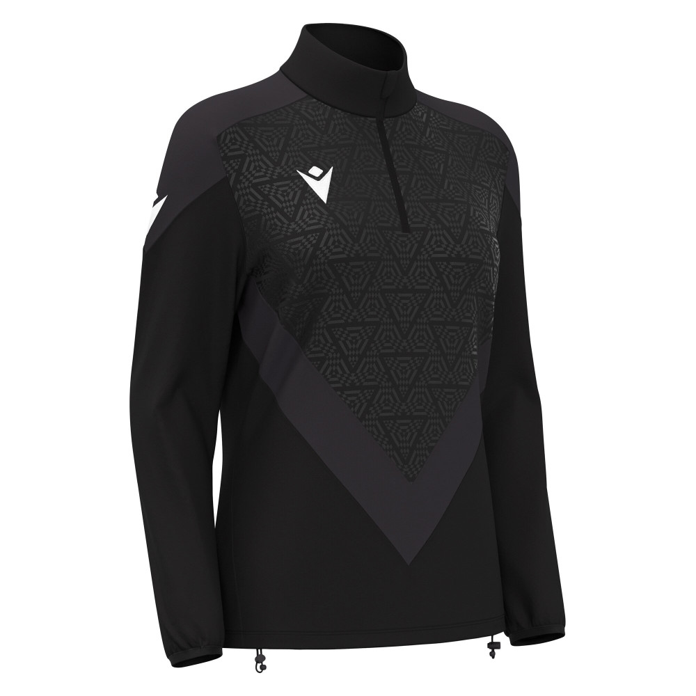 Top 1/4 Zip Féminine Training Noir