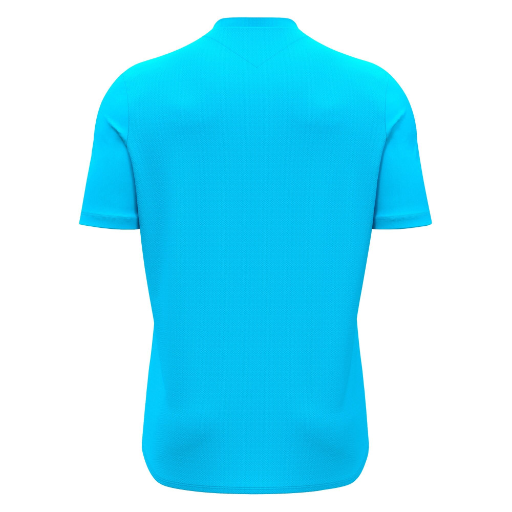 Maillot Gardien Training Bleu Fluo Manches Courtes