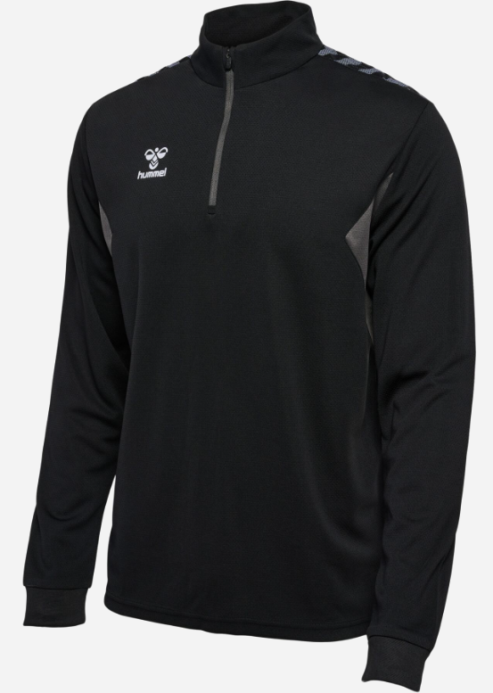 Sweat 1/4 zip club Junior noir Hummel
