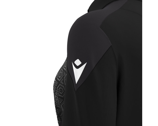 Top 1/4 Zip Féminine Training Noir Macron