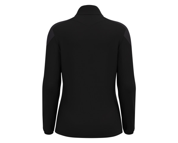 Top 1/4 Zip Féminine Training Noir Macron