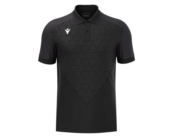 Polo Noir Manches Courtes Macron