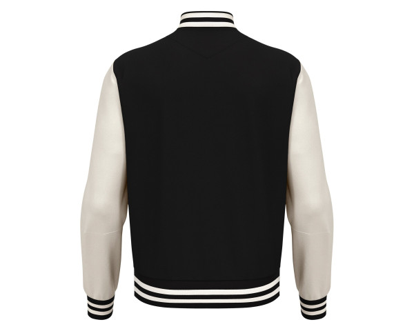 Veste Bomber Universitaire Noir Macron
