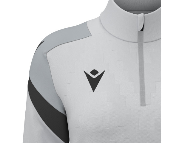 Top 1/4 Zip Féminine Training Staff Gris Macron