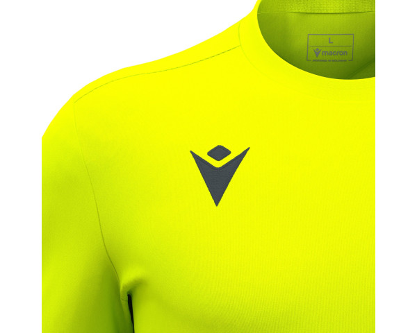 Maillot Gardien Training Jaune Fluo Manches Courtes Macron