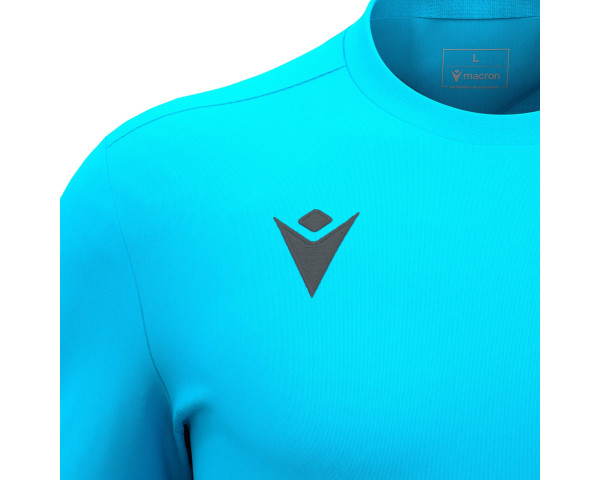 Maillot Gardien Training Bleu Fluo Manches Courtes Macron