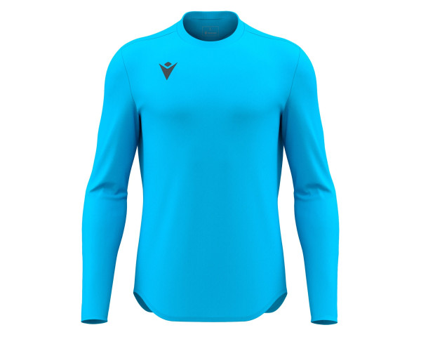 Maillot Gardien Training Bleu Fluo Manches Longues Macron