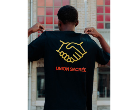 T-Shirt Noir Union Sacrée Mains Liées Formation Calais Marck