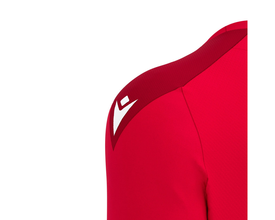 Maillot Training Premium Rouge Manches Courtes Macron