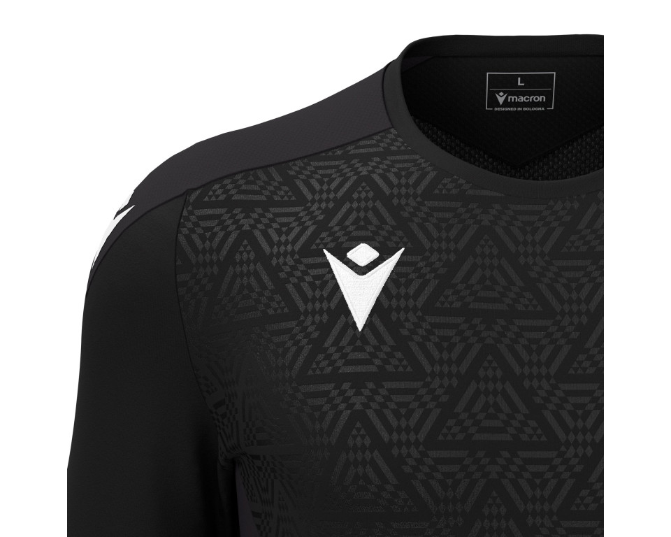 Maillot Training Premium Noir Manches Courtes Macron