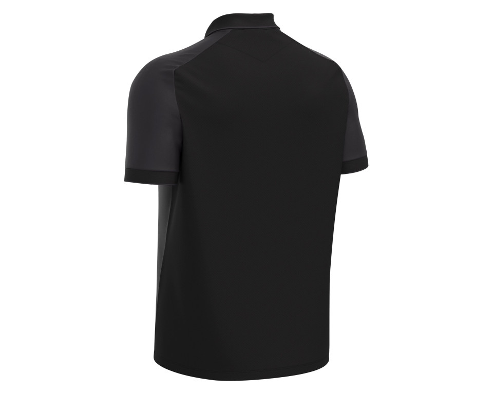 Polo Noir Manches Courtes Macron