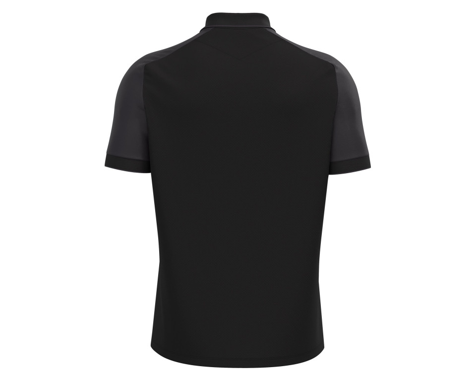 Polo Noir Manches Courtes Macron