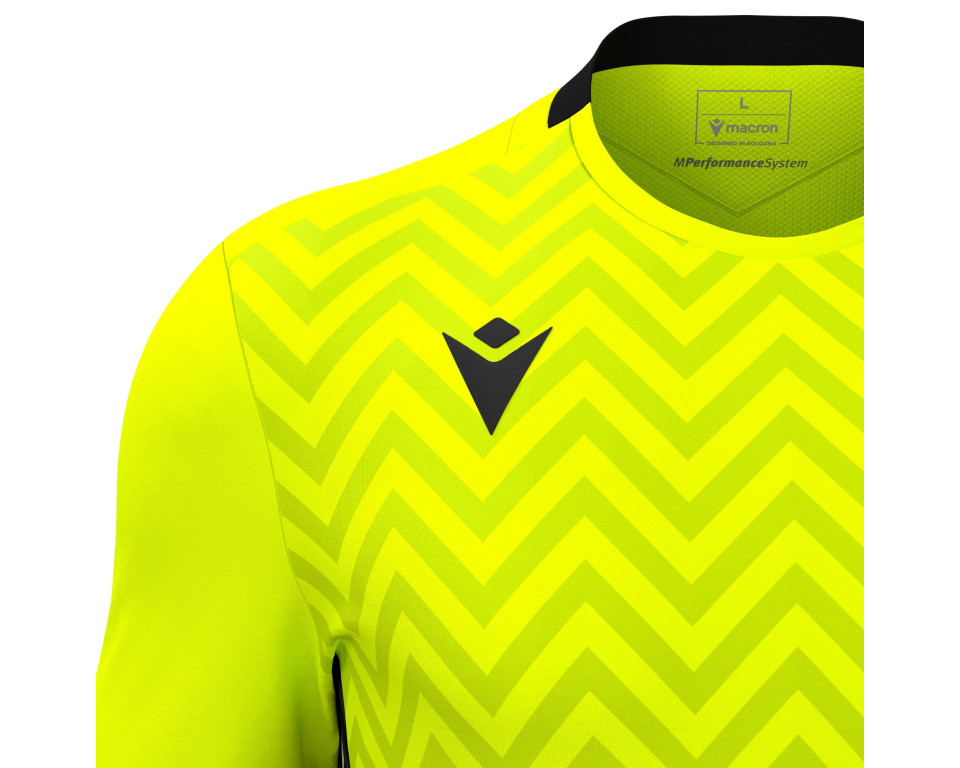 Maillot Gardien Manches Courtes Premium Jaune Fluo Macron