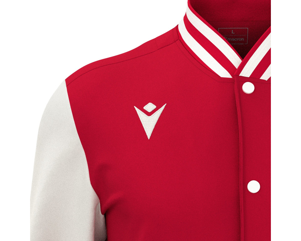 Veste Bomber Universitaire Rouge Macron