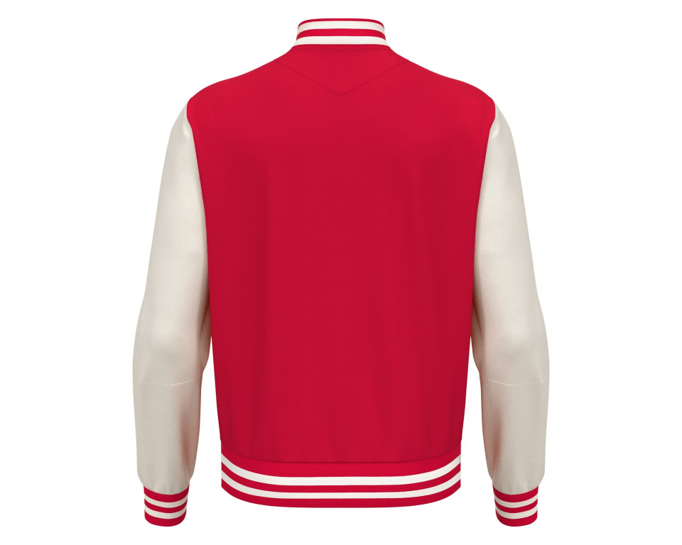 Veste Bomber Universitaire Rouge Macron
