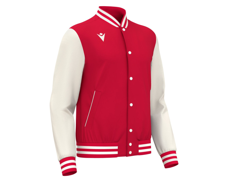 Veste Bomber Universitaire Rouge Macron