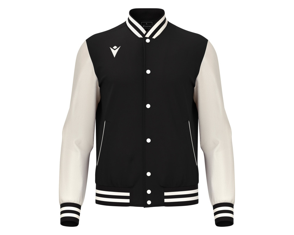Veste Bomber Universitaire Noir Macron
