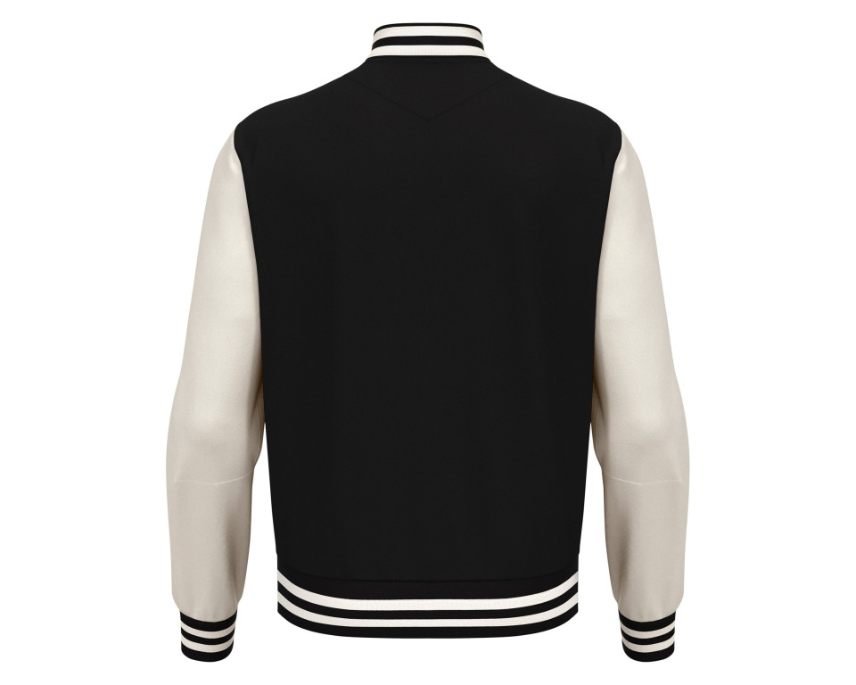 Veste Bomber Universitaire Noir Macron
