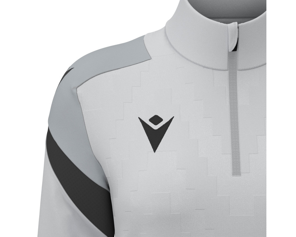 Top 1/4 Zip Féminine Training Staff Gris Macron