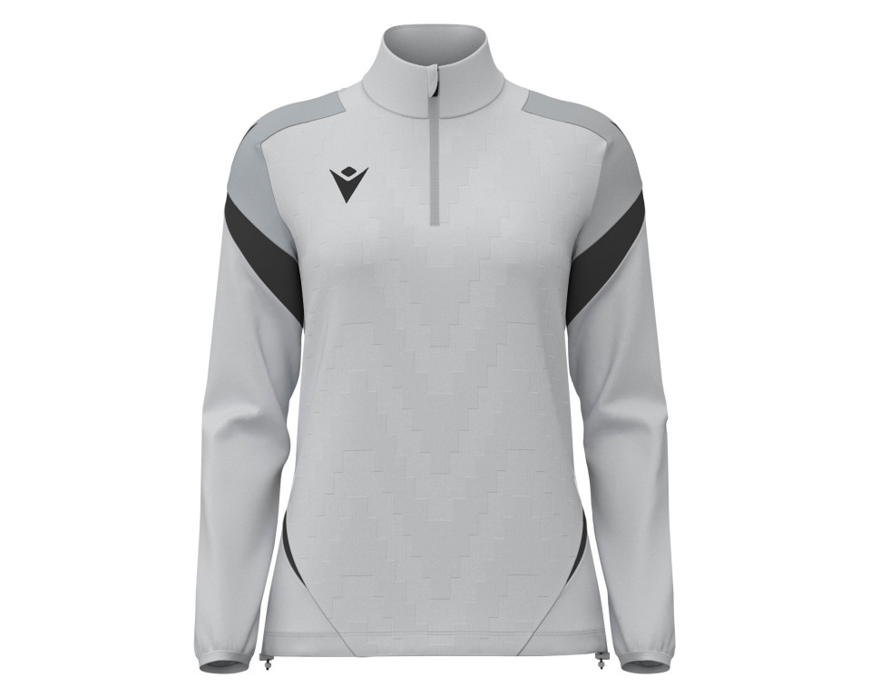 Top 1/4 Zip Féminine Training Staff Gris Macron