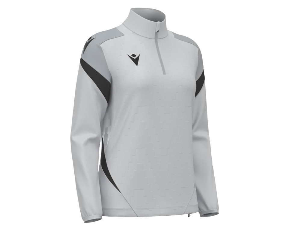 Top 1/4 Zip Féminine Training Staff Gris Macron