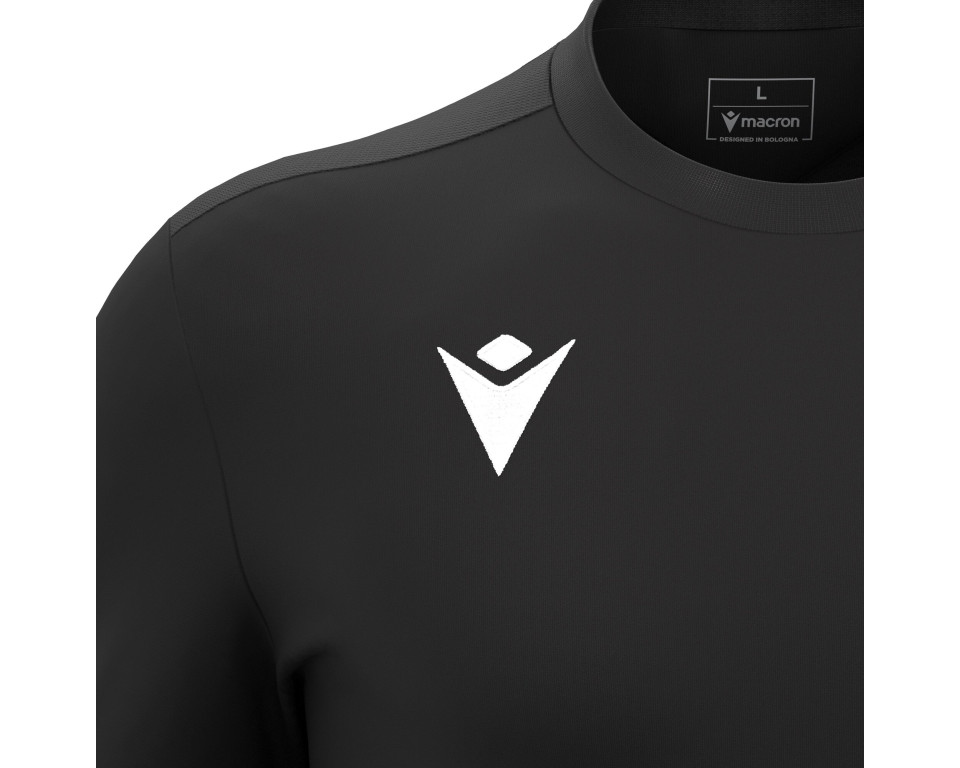 Maillot Training Noir Manches Courtes Macron