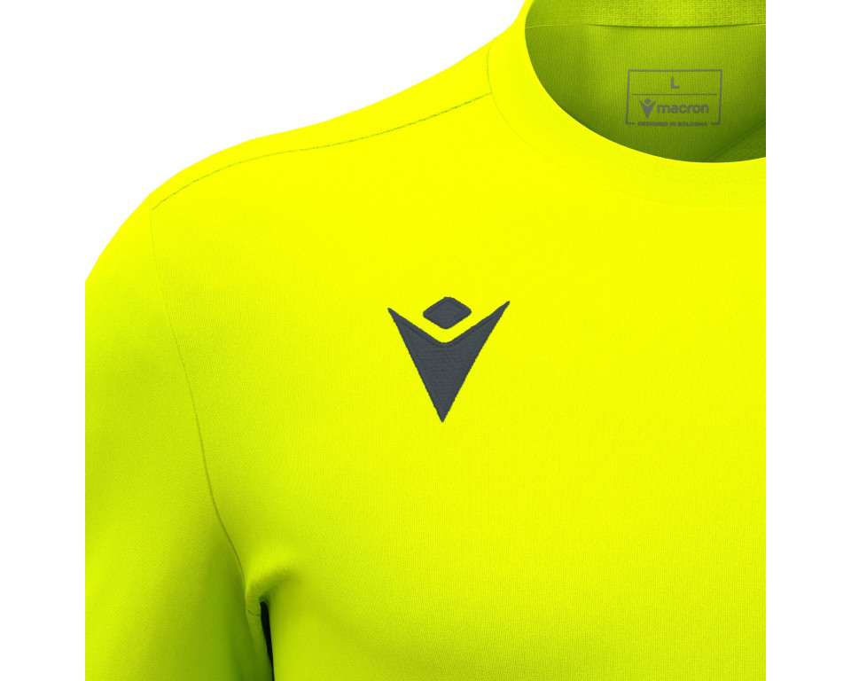Maillot Gardien Training Jaune Fluo Manches Courtes Macron