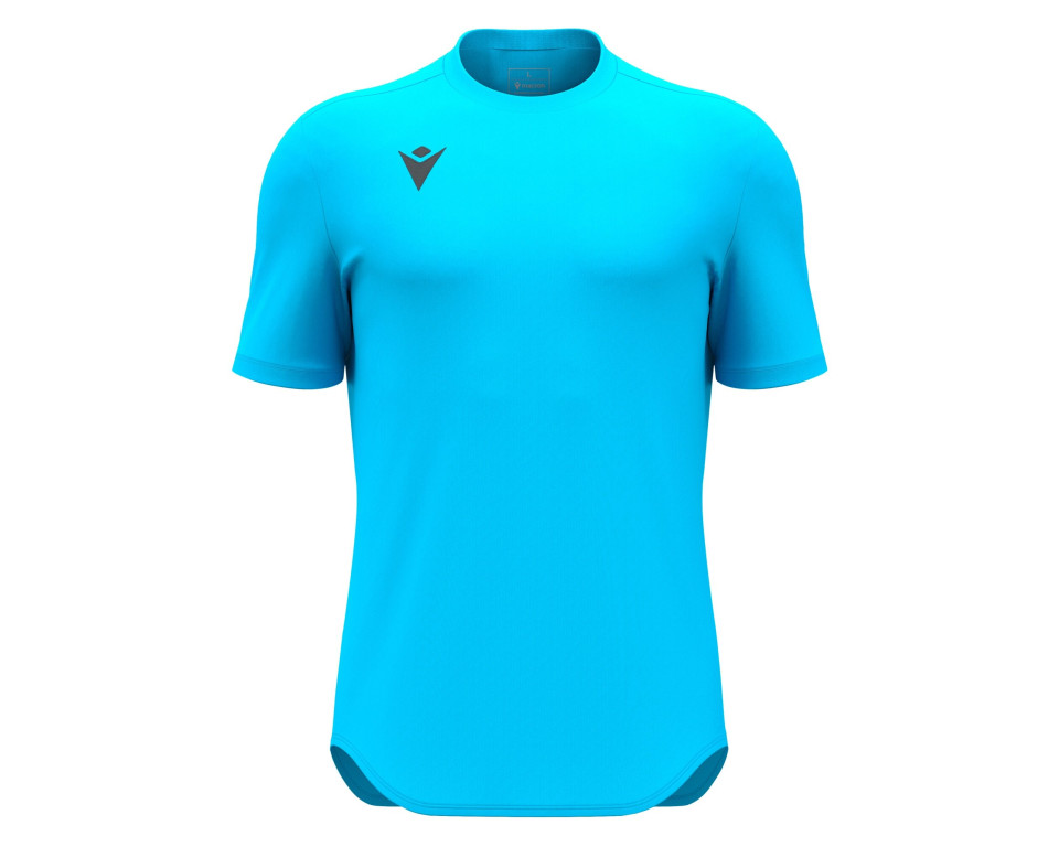 Maillot Gardien Training Bleu Fluo Manches Courtes Macron