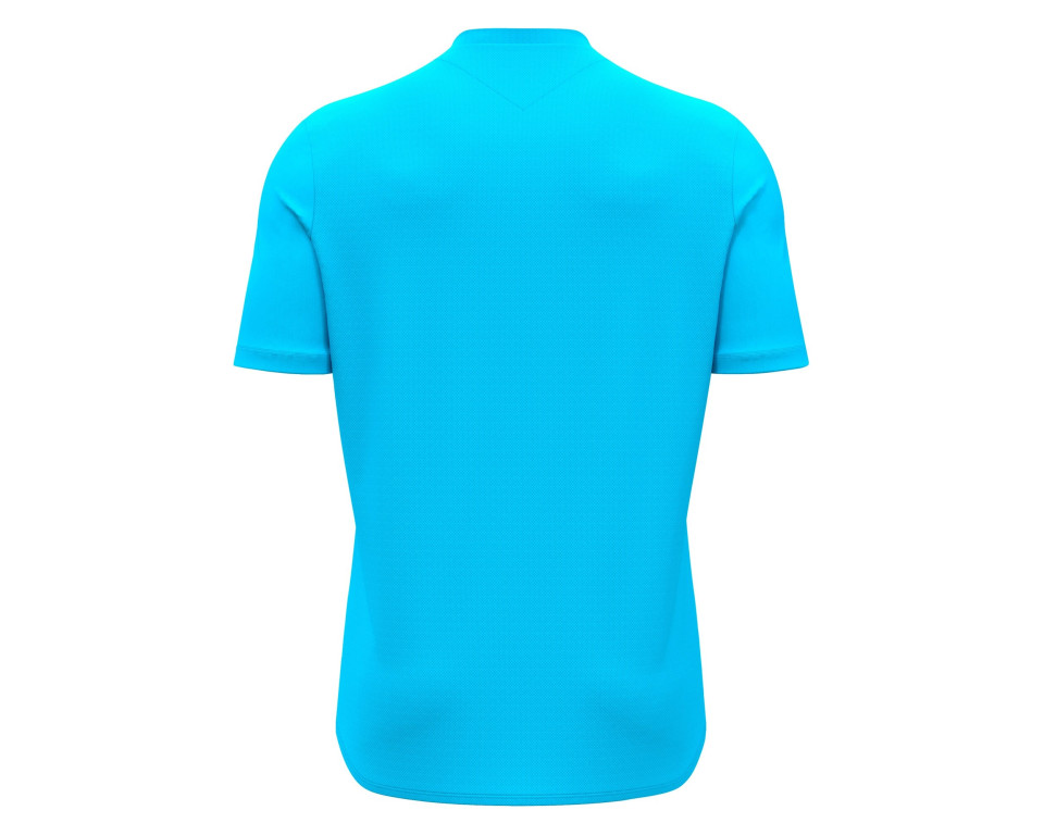 Maillot Gardien Training Bleu Fluo Manches Courtes Macron