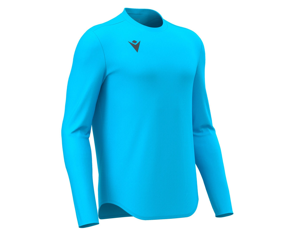 Maillot Gardien Training Bleu Fluo Manches Longues Macron