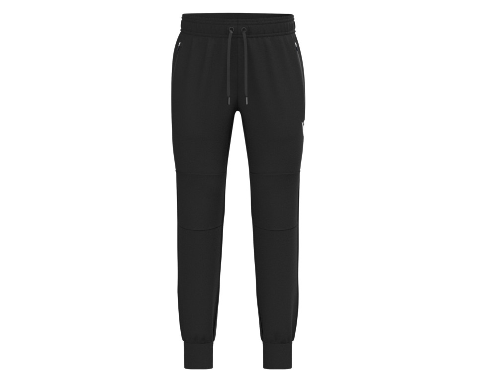 Pantalon Poches Zippées Noir Macron