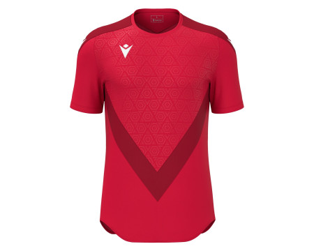 Maillot Training Premium Rouge Manches Courtes Macron