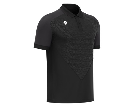 Polo Noir Manches Courtes Macron