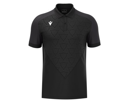 Polo Noir Manches Courtes Macron