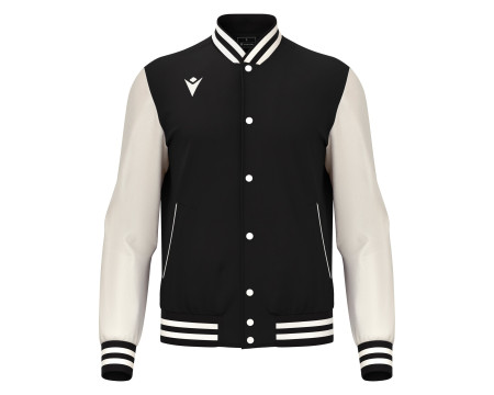 Veste Bomber Universitaire Noir Macron