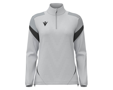 Top 1/4 Zip Féminine Training Staff Gris Macron
