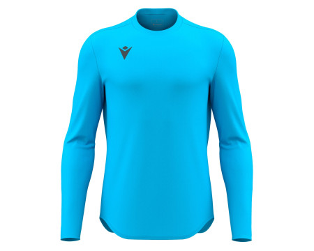 Maillot Gardien Training Bleu Fluo Manches Longues Macron