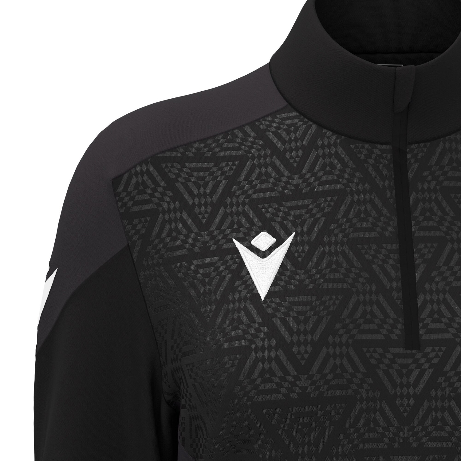 Top 1/4 Zip Féminine Training Noir