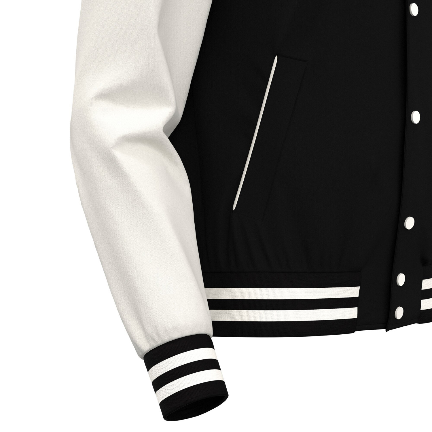 Veste Bomber Universitaire Noir