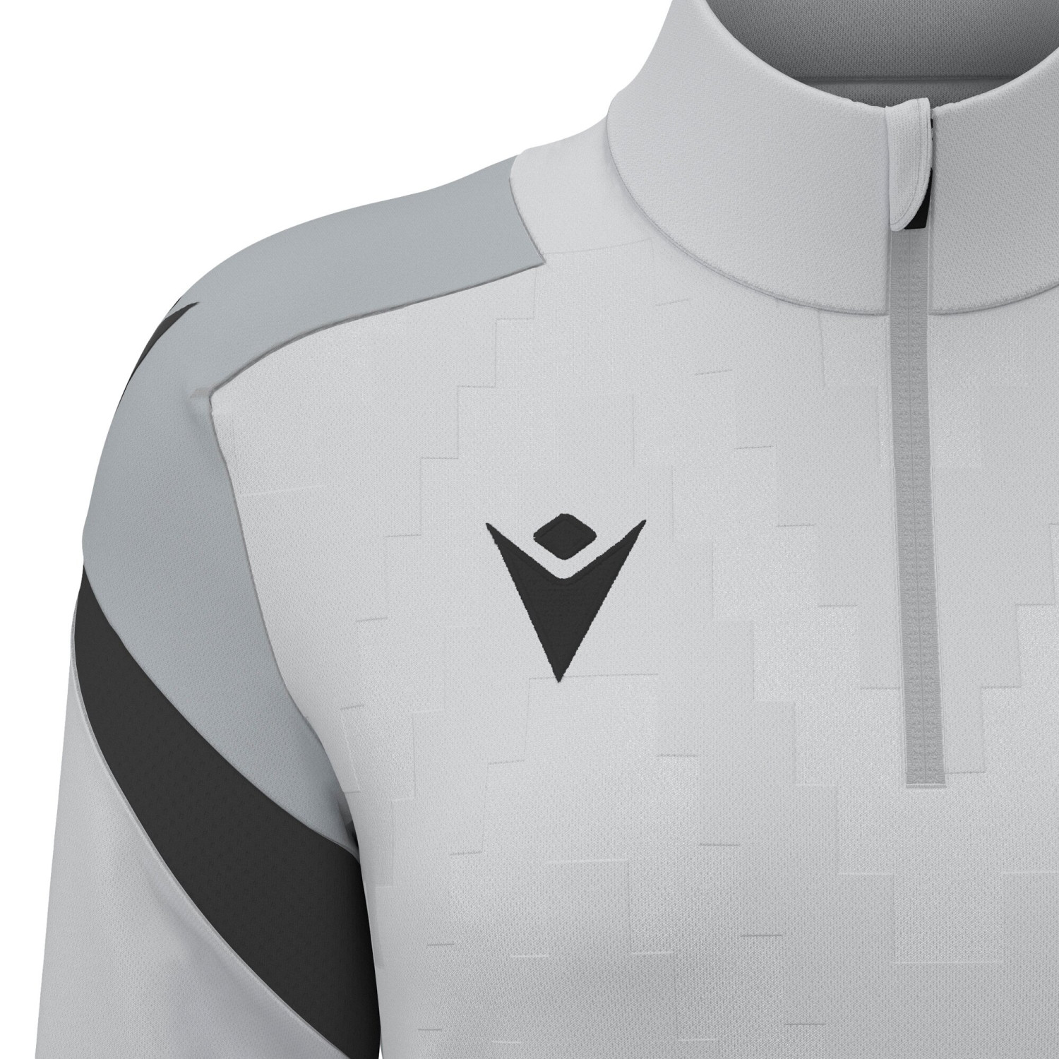 Top 1/4 Zip Féminine Training Staff Gris