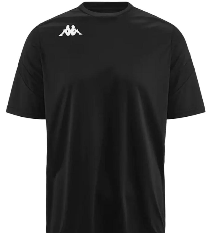 Maillot Junior Training noir manches courtes Kappa