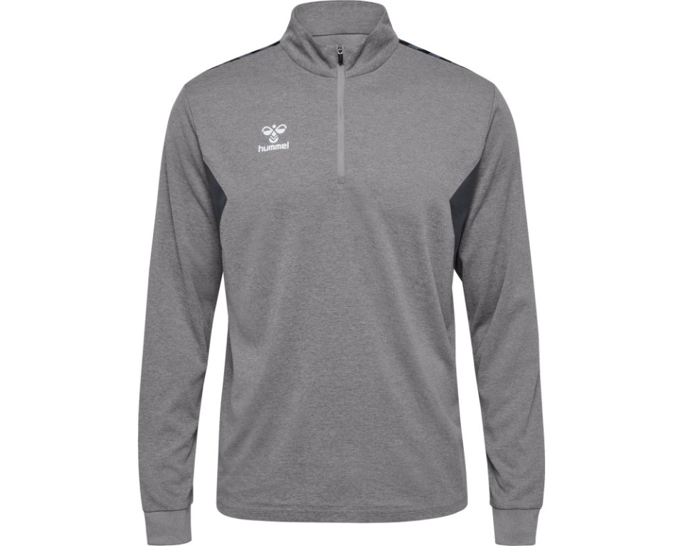 Sweat 1/4 zip club Adulte gris Hummel