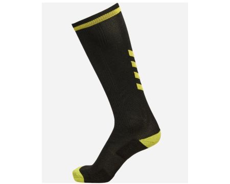 Chaussettes basses noires et jaunes Hummel