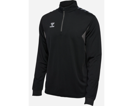 Sweat 1/4 zip club Junior noir Hummel